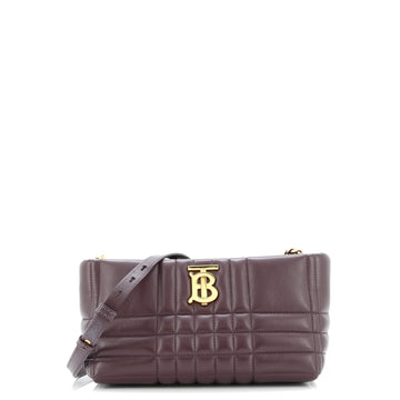Burberry Lola Zip Shoulder Bag Quilted Leather Small