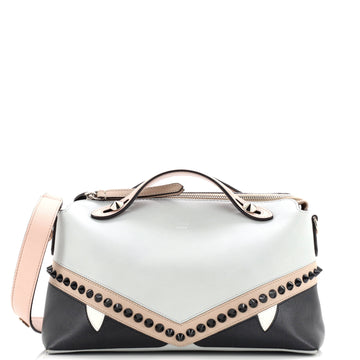 Fendi Monster By The Way Satchel Studded Leather Medium