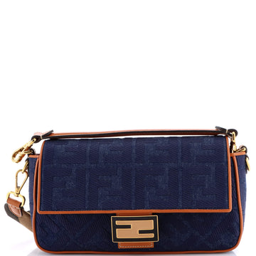 Fendi Baguette NM Bag Zucca Embroidered Canvas Medium