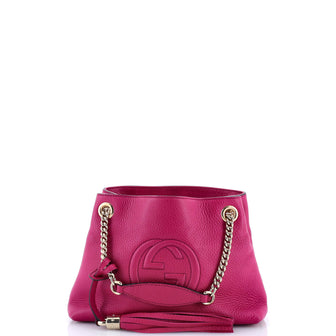 Gucci Soho Chain Strap Shoulder Bag Leather Mini