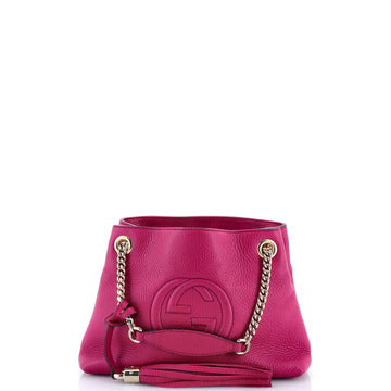 Gucci Soho Chain Strap Shoulder Bag Leather Mini