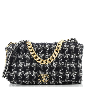 Chanel 19 Flap Bag Quilted Tweed Maxi