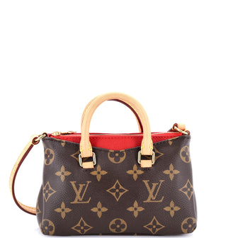 Louis Vuitton Pallas Tote Monogram Canvas with Leather Nano