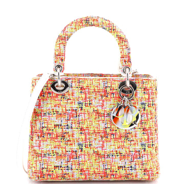Christian Dior Lady Dior Bag Tweed Medium
