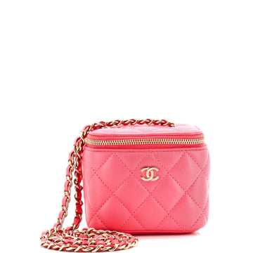 Chanel Classic Vanity Case with Chain Quilted Lambskin Mini