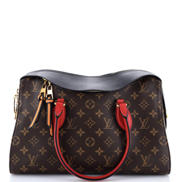 Louis Vuitton Tuileries Handbag Monogram Canvas with Leather