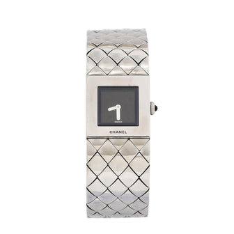 Chanel Matelasse Quartz Watch Stainless Steel 19