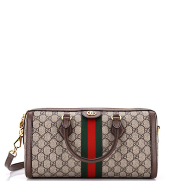Gucci Ophidia Boston Bag GG Coated Canvas Medium