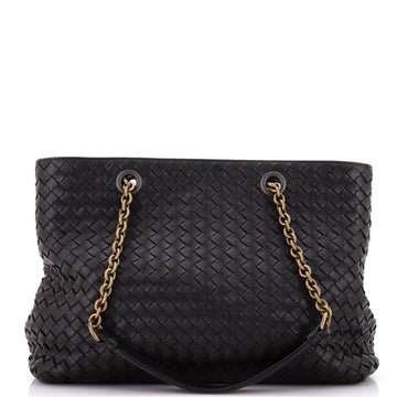 Bottega Veneta Double Chain Tote Intrecciato Nappa Medium