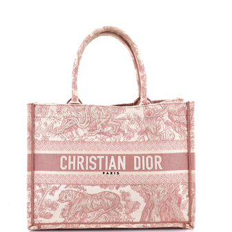 Christian Dior Book Tote Embroidered Canvas Medium