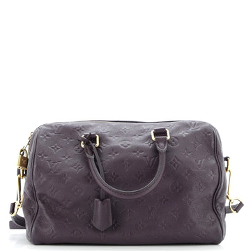 Louis Vuitton Speedy Bandouliere Bag Monogram Empreinte Leather 30