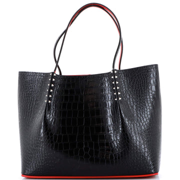 Christian Louboutin Cabarock Tote Crocodile Embossed Leather Large
