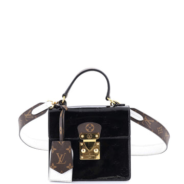 Louis Vuitton Spring Street NM Handbag Monogram Vernis with Monogram Canvas and Epi Leather