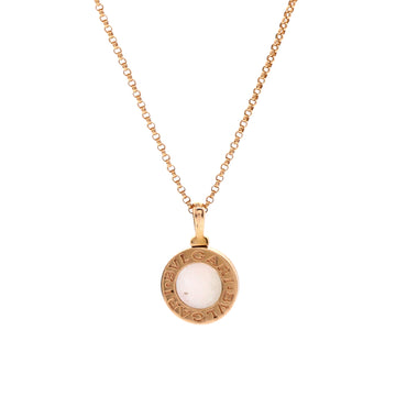 Bvlgari Bvlgari Bvlgari Pendant Necklace 18K Rose Gold with Mother of Pearl