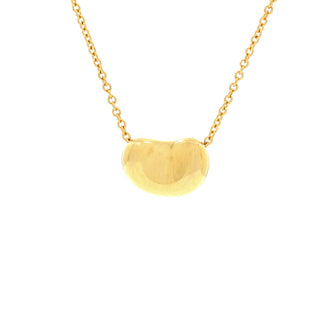 Tiffany & Co. Elsa Peretti Bean Pendant Necklace 18K Yellow Gold 11mm