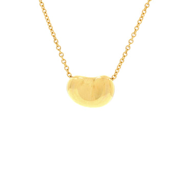 Tiffany & Co. Elsa Peretti Bean Pendant Necklace 18K Yellow Gold 11mm