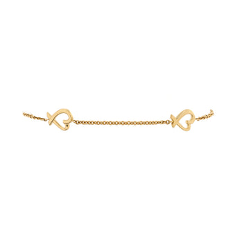 Tiffany & Co. Paloma Picasso 4 Motif Loving Heart Bracelet 18K Yellow Gold
