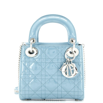 Christian Dior Lady Dior Chain Bag Cannage Quilt Patent Mini