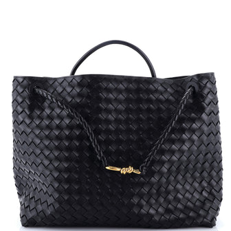 Bottega Veneta Andiamo Top Handle Bag Intrecciato Nappa Large