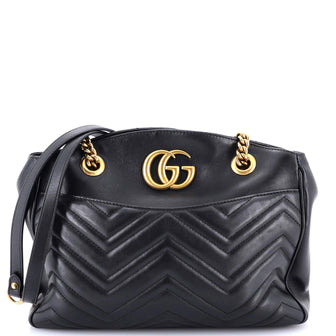 Gucci GG Marmont Chain Tote Matelasse Leather Medium