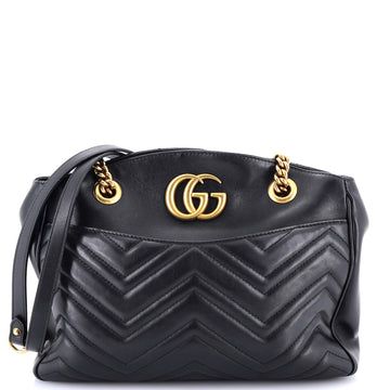 Gucci GG Marmont Chain Tote Matelasse Leather Medium