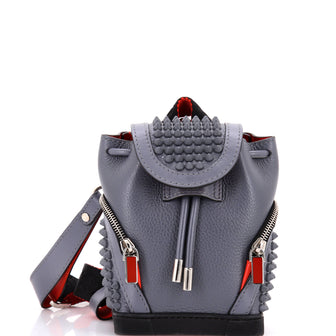 Christian Louboutin Explorafunk Keyring Crossbody Bag Spiked Leather