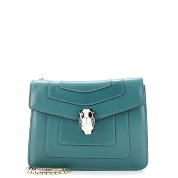 Bvlgari Serpenti Forever Square Shoulder Bag Leather Small
