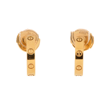 Cartier Love Hoop Earrings 18K Yellow Gold Small