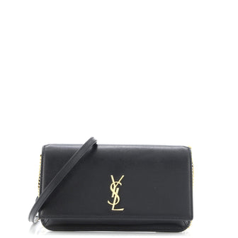 Saint Laurent Classic Monogram Phone Holder Shoulder Bag Leather