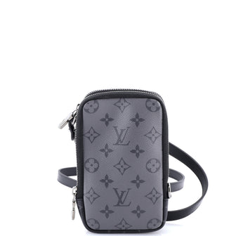 Louis Vuitton Double Phone Pouch Reverse Monogram Eclipse Canvas