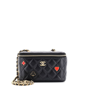 Chanel Coco Casino Vanity Case with Chain Quilted Lambskin Small
