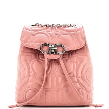 Salvatore Ferragamo Gancini Backpack Quilted Leather