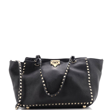 Valentino Garavani Rockstud Tote Pebbled Leather Medium