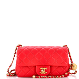 Chanel Pearl Crush Flap Bag Quilted Lambskin Mini