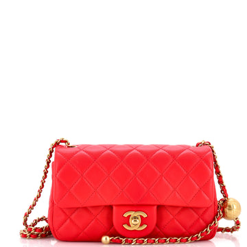 Chanel Pearl Crush Flap Bag Quilted Lambskin Mini