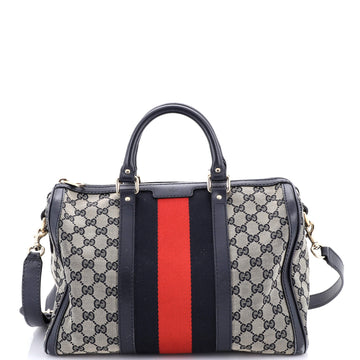 Gucci Vintage Web Boston Bag GG Canvas Medium