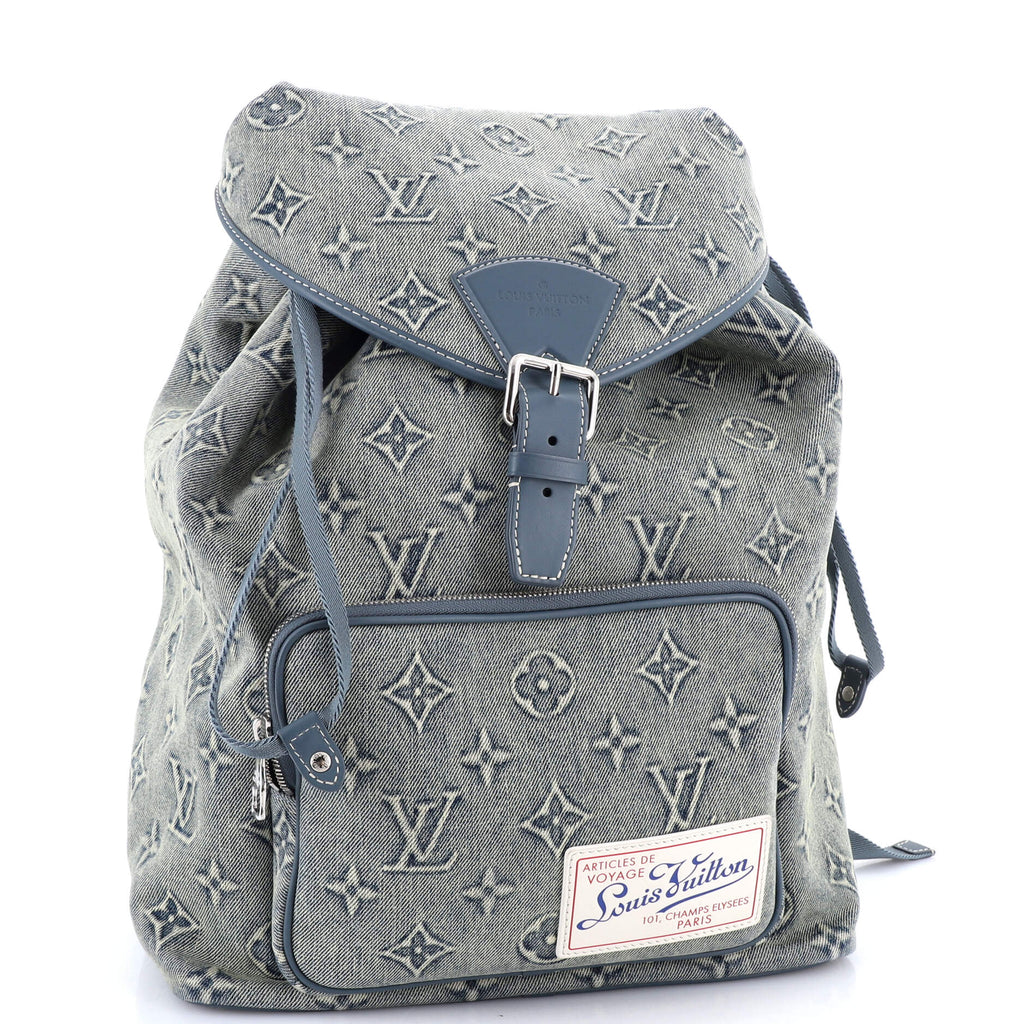 louis vuitton backpack gm Montsouris Monogram Washed Denim Blue 343495101 Traditional Bacalhau Colour:Spectre This item shows marks Form-Fitting Crest Pontoons Boat