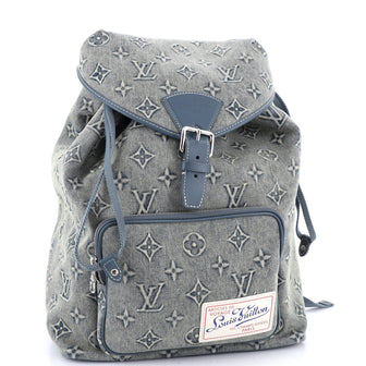 Louis Vuitton Montsouris Backpack Monogram Washed Denim GM
