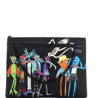 Louis Vuitton LV Friends A4 Pouch Printed Monogram Taurillon Leather