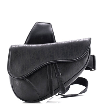 Christian Dior Saddle Crossbody Bag Oblique Galaxy Leather