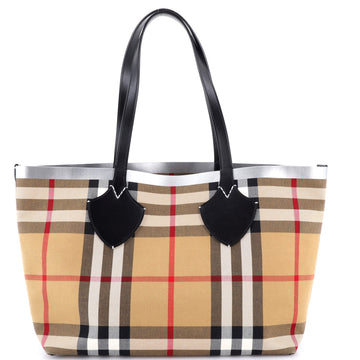 Burberry Reversible Giant Tote Vintage Check Canvas Large