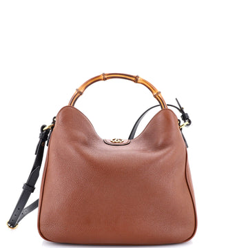Gucci Diana NM Bamboo Shoulder Bag Leather Medium