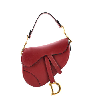 Christian Dior Saddle Handbag Leather Mini