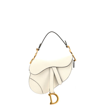 Christian Dior Saddle Handbag Leather Mini