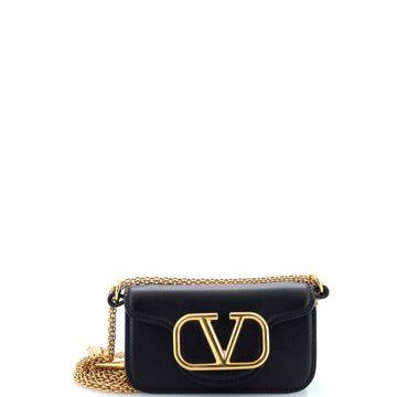 Valentino Garavani VLogo Loco Flap Shoulder Bag Leather Mini