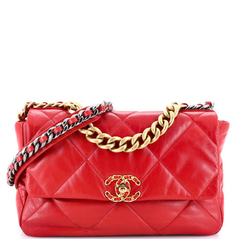 Chanel 19 Flap Bag Quilted Leather Large
