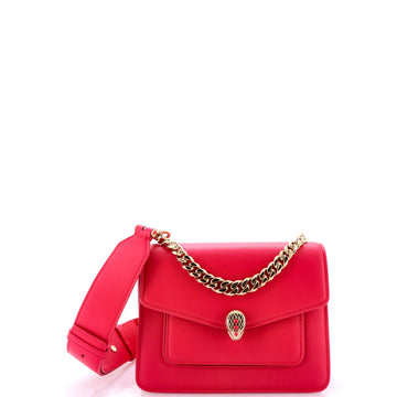 Bvlgari Serpenti Forever Maxi Chain Crossbody Bag Leather Small