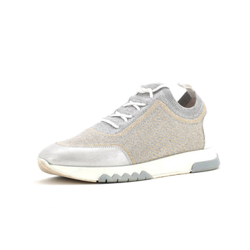 Hermes Women's Addict Sneakers Knit Fabric with Leather