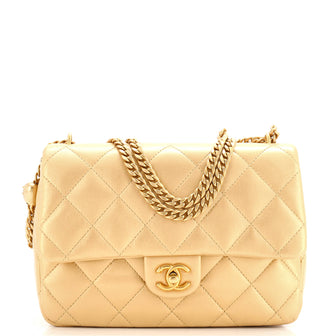 Chanel Sweet Heart Chain Flap Bag Quilted Lambskin Medium