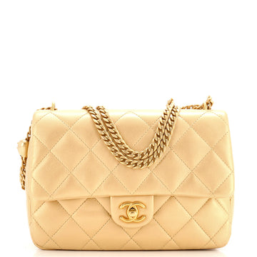 Chanel Sweet Heart Chain Flap Bag Quilted Lambskin Medium